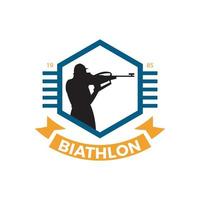 logotipo de biatlón, marca de biatlón vector