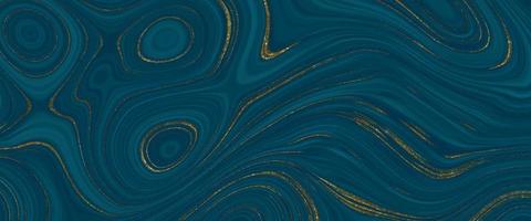 Abstract blue liquid texture with gold glitter. Luxury background. Dark blue with gold glitter liquid marble texture. Golden glitter ink painting abstract pattern background. for wallpaper, flyer, etc vector