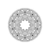 Ornament mandala background black and white design concept vector