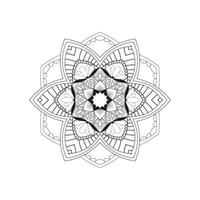 Ornament mandala background black and white design concept vector