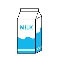 Milk Icon Clipart Vector with Black Line Isolated on White Background