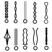 Set of exclamation marks in various shapes on a white background. Vector illustration.