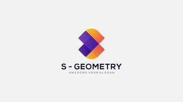 Geometric Letter S Logo Design icon template vector