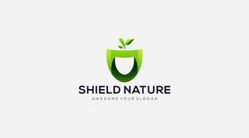 Shield nature Farm Vector Logo Design Element