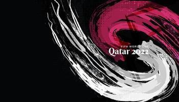 Qatar Flag with Brush and Grunge Style. Flag of Qatar with Sports Concept, Suitable for Independence Day and World Cup 2022 Background vector