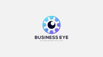 Business eye beautiful icon vector logo design