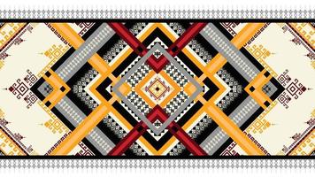 Abstract ethnic geometric seamless pattern vector. African Arab American Aztec motif pattern. vector elements designed for background, wallpaper, print, wrapping,tile, fabric patern. vector pattern.