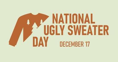 National Ugly Sweater Day background. vector