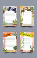 Journal Template with Cactus Concept vector