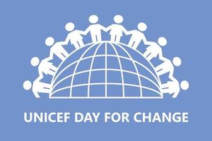 UNICEF Day for Change background. vector