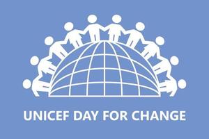 UNICEF Day for Change background. vector