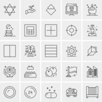 25 iconos de negocios universales vector ilustración de icono creativo para usar en proyectos relacionados con la web y dispositivos móviles