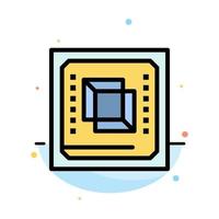 Chip Computer Cpu Hardware Processor Abstract Flat Color Icon Template vector