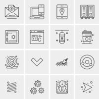 16 Universal Business Icons Vector Creative Icon Illustration to use in web and Mobile Related project