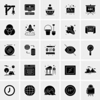 25 iconos de negocios universales vector ilustración de icono creativo para usar en proyectos relacionados con la web y dispositivos móviles