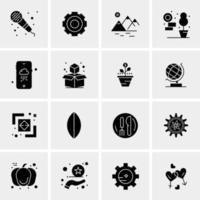 16 iconos de negocios universales vector ilustración de icono creativo para usar en proyectos relacionados con la web y dispositivos móviles