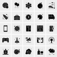 25 iconos de negocios universales vector ilustración de icono creativo para usar en proyectos relacionados con la web y dispositivos móviles