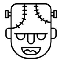 icono de la línea frankenstein vector