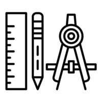 Geometry Tools Line Icon vector