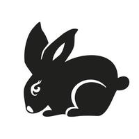 New year symbol, easter bunny, bunny silhouette, vector illustration