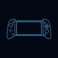 Nintendo Switch Console vector illustration neon light effect switch