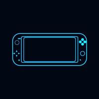 Nintendo Switch Console vector illustration neon light effect switch