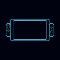 Nintendo Switch Console vector illustration neon light effect switch