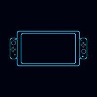 Nintendo Switch Console vector illustration neon light effect switch