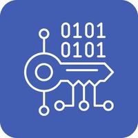 Key Encryption Line Round Corner Background Icons vector