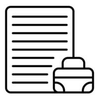 Portfolio Line Icon vector