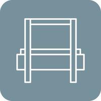 High Jump Line Round Corner Background Icons vector