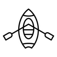 Kayaking Line Icon vector