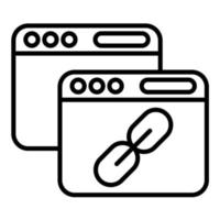 Backlink Line Icon vector