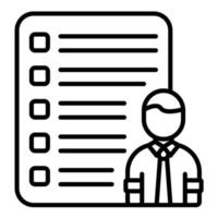 Audit Staff Line Icon vector