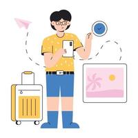 Travel agency flat vector illustration