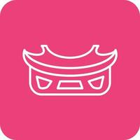 Bumper Line Round Corner Background Icons vector