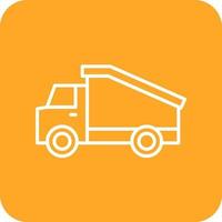 Truck Line Round Corner Background Icons vector