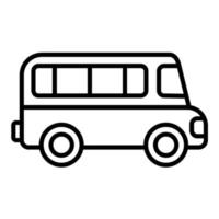Minivan Line Icon vector