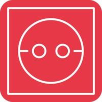 Socket Line Round Corner Background Icons vector