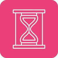 Hourglass Line Round Corner Background Icons vector