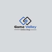 Simple Minimalist Game Valley Logo design template vector