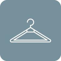 Clothes Hanger Line Round Corner Background Icons vector