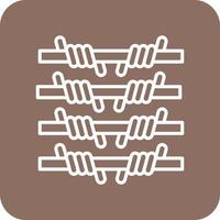 Fence Wire Line Round Corner Background Icons vector