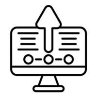 Upgrade Desktop Line Icon vector