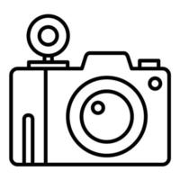 Flash Camera Line Icon vector