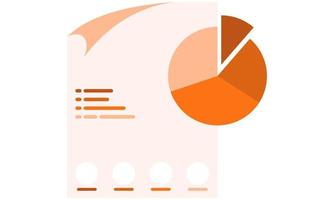 business reports and pie chart view vector