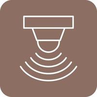 Motion Sensor Line Round Corner Background Icons vector