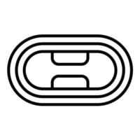 Race Track Line Icon vector