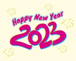 Text effect design of Happy New Year vector