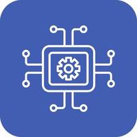 Embedded Devices Line Round Corner Background Icons vector